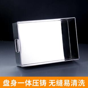 不锈钢周转箱大号周转盆工业风长方形大容量加高金属超大收纳箱子