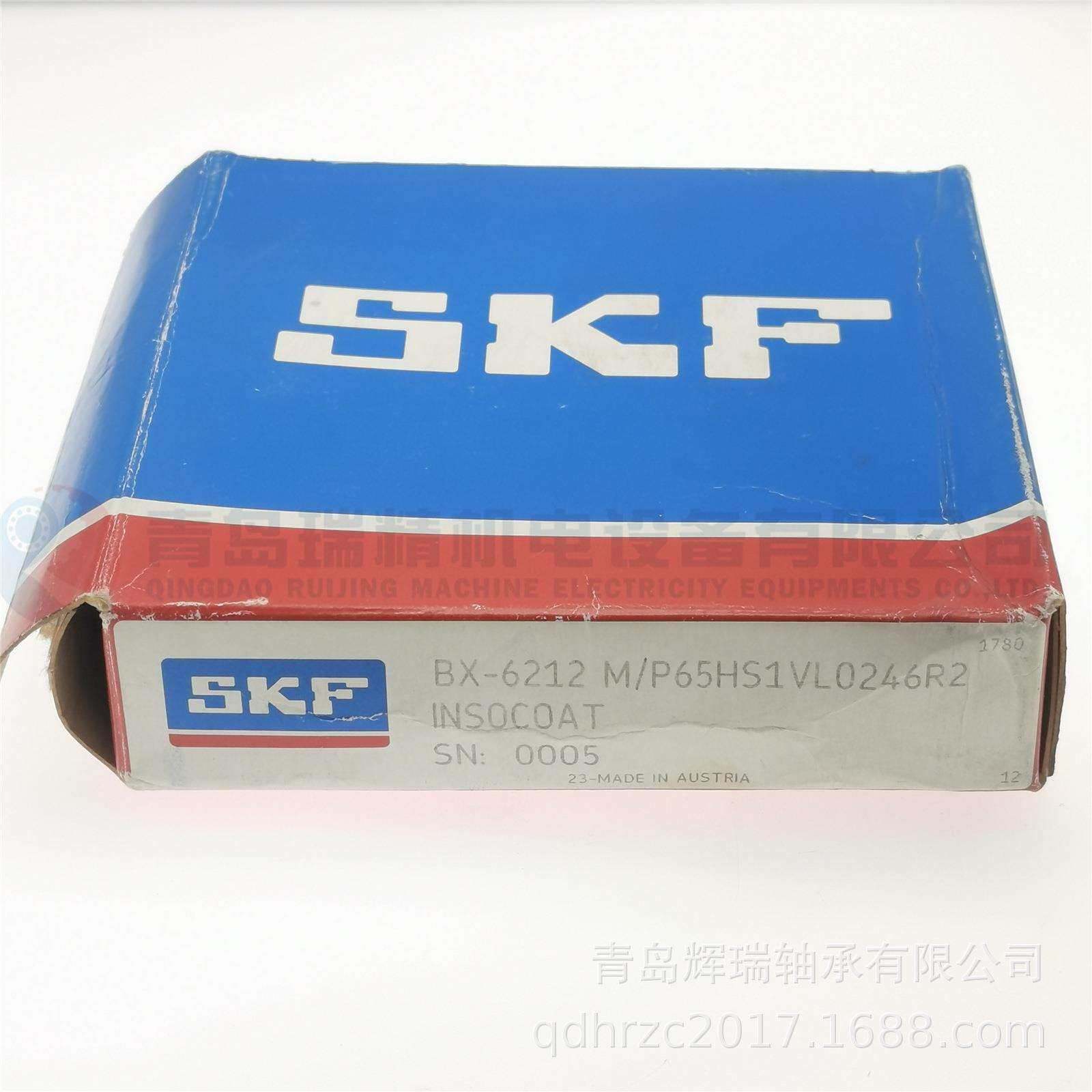 S-K-F 外圈绝缘轴承 BX-6212M/P65HS1VL0246R2 铜保持架 大游隙