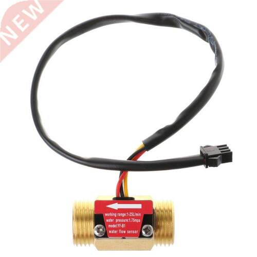 新品1PC Flow Sensor G1/2 Water Flow Hall Sensor SwXitch 1-