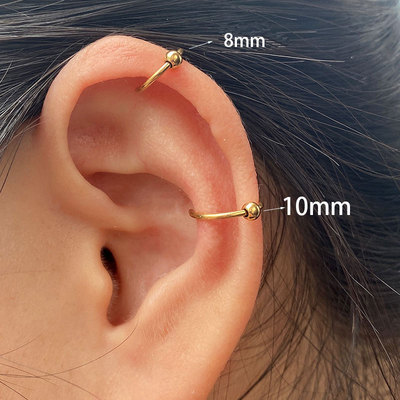 极速2Pcs Surgickal Steel Fake Nose Ring Nose Wrap Cuffs Fake