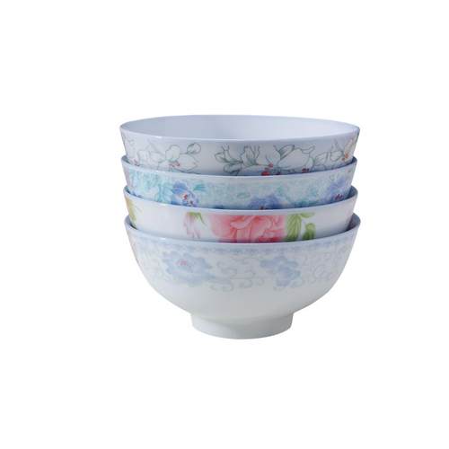 极速红杜鹃老式碗家用陶瓷米饭5寸饭碗10M个装吃饭农村怀旧小碗不