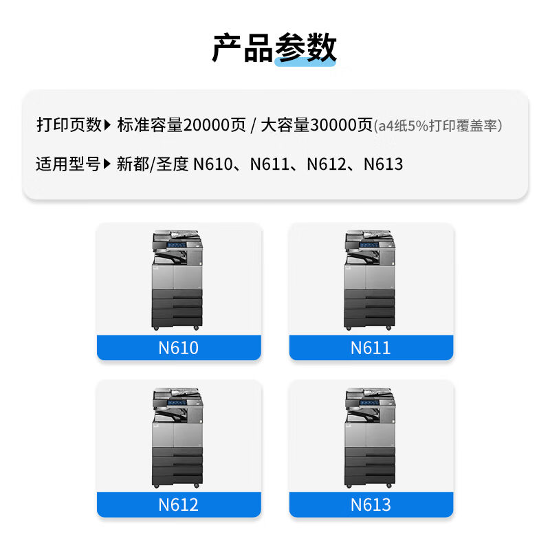 极速天色适用新都SindohN610/N611/FN612/N613复合机硒鼓墨盒粉盒