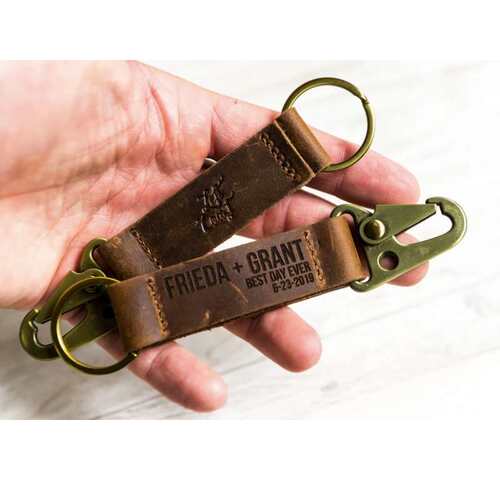 新品Outdoor Tactics Equipment Cowhide HKeychn Hanging Buckle