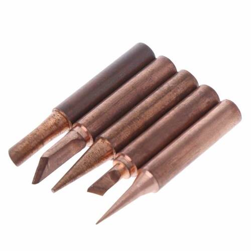 新品5Pcs/dSet Pure Copper 900M-T Soldering Iron Tip Lead-fre