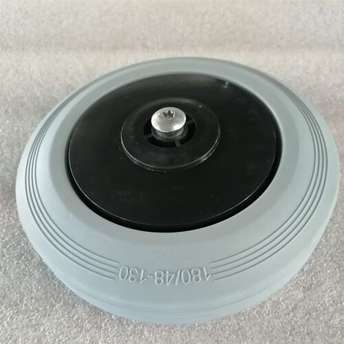 新品新款双滚珠轮万向机场行李手推车专用天然橡胶静音U脚轮180 4