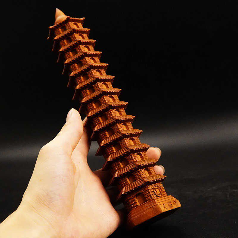 新品【龙虎山发货】道家文t昌塔13层天然雷击枣木一体成型家用精