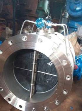 极速新品微阻缓闭蝶式止回阀 HH49W/H/XK 不锈钢缓闭止回W阀 缓闭