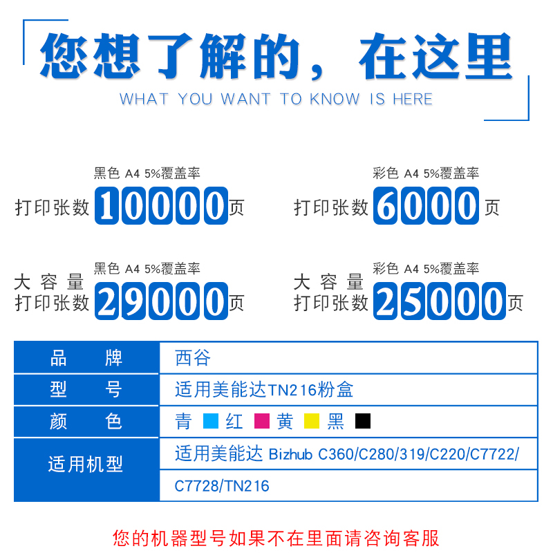 极速适用柯尼卡美能达C360粉盒 BIZHUB C3D60 C280 319 C220 C772