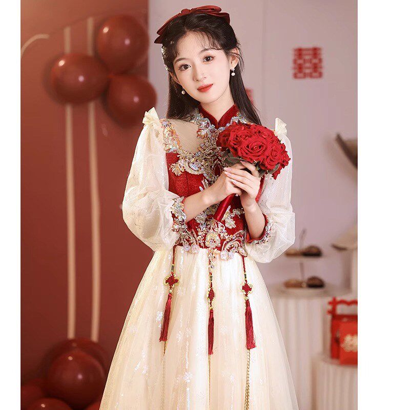 极速新中式敬酒服新娘2025新款高端轻奢小众订婚回门晚Z礼服裙女