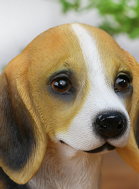 新品仿真小狼狗h摆件仿真名犬树脂动物家居室内摆设装饰品拉布拉