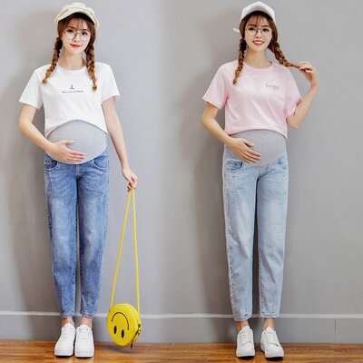 极速A  Denim Maternity Jeans Pregnant Women Clothes XPants C