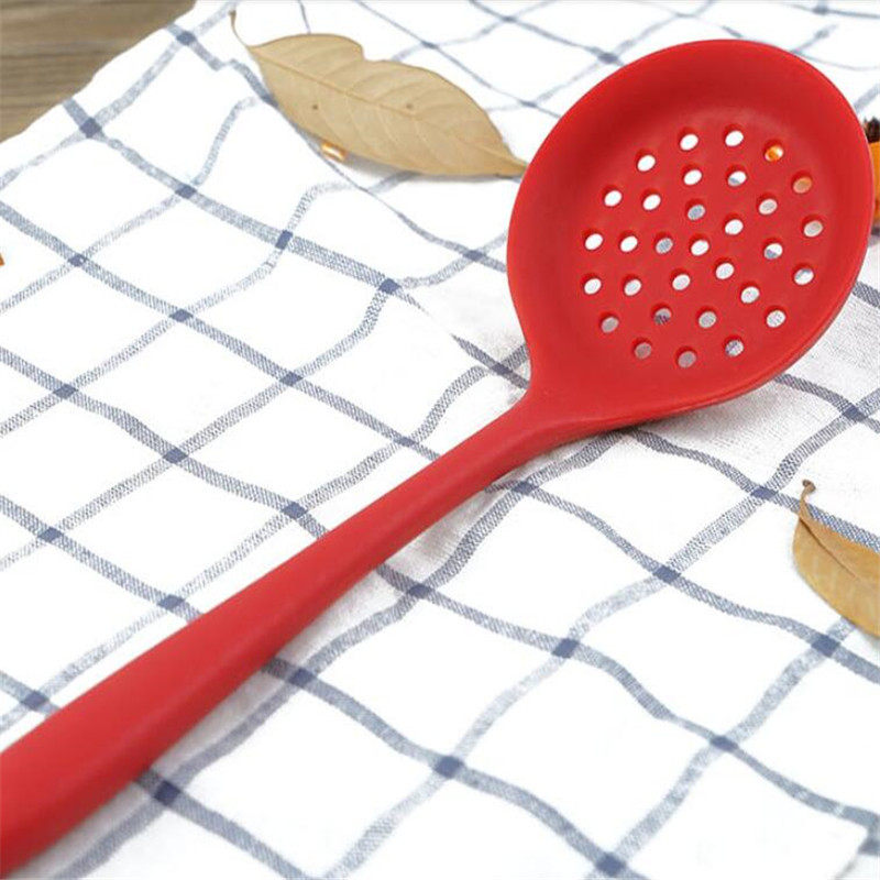 极速Long Handile Silicone Colander Non-Stick Cooking Straine
