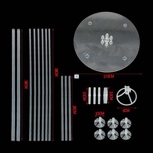 极速7 Tubes Balloon Stand Balloon Holder CoNlumn Plastic Bal