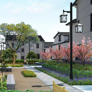 极速双头灯笼庭院灯路灯3米小区灯杆别墅家用高杆景观.灯广场草坪