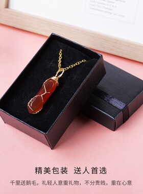 新品天然水晶原i石六棱柱挂饰双尖水晶柱五角星绕线首饰男女吊坠