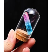 新品 天然白水晶彩虹矿石标本岩石矿物原石摆件儿R童挖掘小宝石科