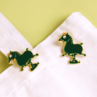 极速绿马徽章铜奔马趣味礼物个性配N饰甘肃省博物馆文创