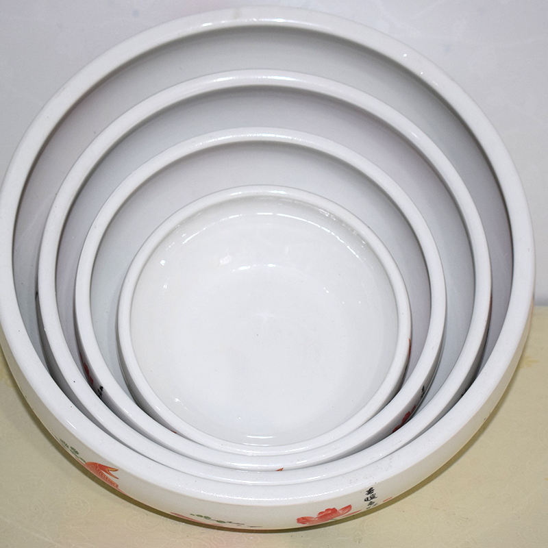 极速水仙花盆陶瓷无孔 铜钱草绿萝碗/睡莲水培植物盆多.肉植物拼