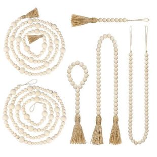 极速Handmade boho Farmhsouse Jute Rustic Tassel Decoration D