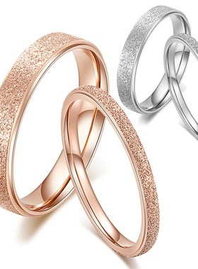 极速Classic Simple Matte Narrow/Wide Ring TOitanium Steel fo