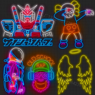 极速霓虹灯定制h发光字广告牌订做酒吧火锅装饰网红港式户外招牌