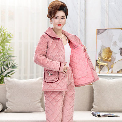 俞兆林【三层特厚】女家居服套装