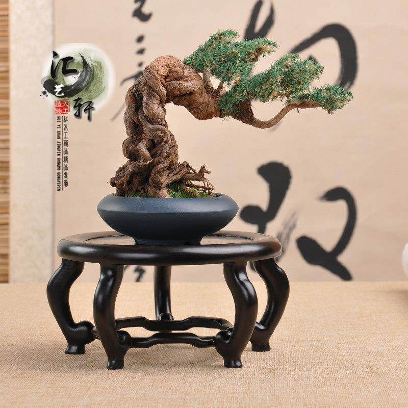 实木大红酸枝明式圆几底托微盆景茶壶香炉花瓶铜器摆件新中式底座,家居饰品,木雕,淘宝优惠券,粉丝福利购,淘宝优惠卷