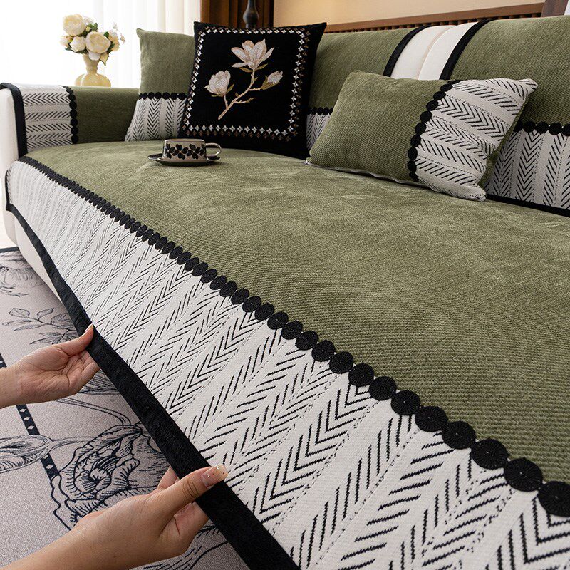 高级感沙发垫2025年新款四季通用直排坐垫子固定防滑皮沙发盖布巾