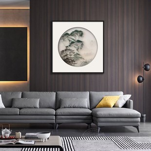 新中式玄关装饰画手工钉子画山水沙发背景墙客厅卧室书房实物挂画