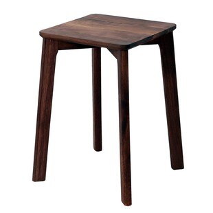 实木黑胡桃木凳子家用客厅可叠放卧室梳妆台简约现代轻奢化妆方凳