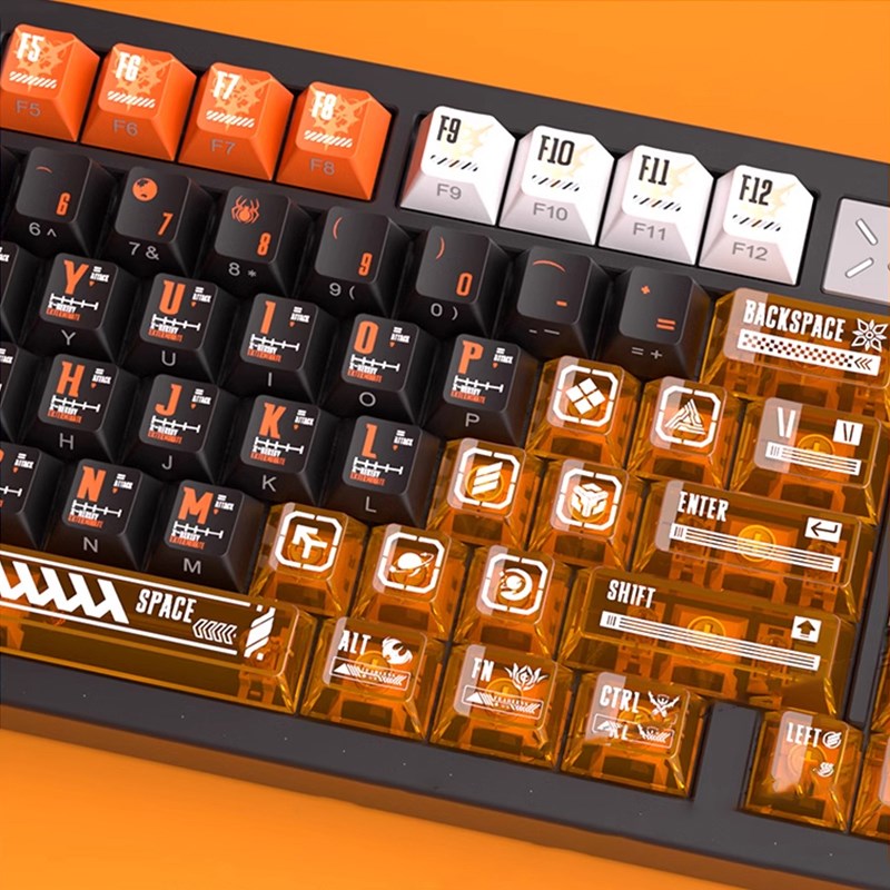 地平线主题双刻透光m键帽五面热升华UV工艺原厂高度PBT磁轴键盘帽