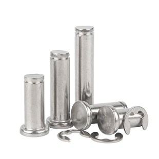 速发04带锈钢销轴平头不槽销轴卡簧销钉圆柱销M4M5M6M8M10M12