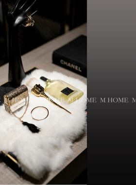 速发人板间化妆台摆件展饰衣帽间卧室轻奢垫样模首厅托盘装饰套装