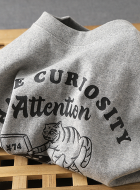 速发复恤0花25印g重磅纯棉T古夏季ch宽松半袖上衣潮