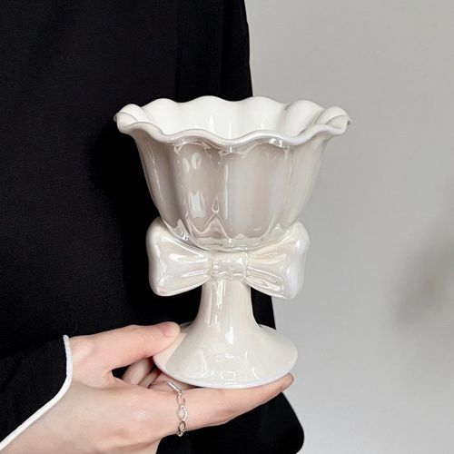 速发C结ub 韩式蝴蝶淇陶瓷杯冰h淋甜品杯可爱生个性酒杯马克杯