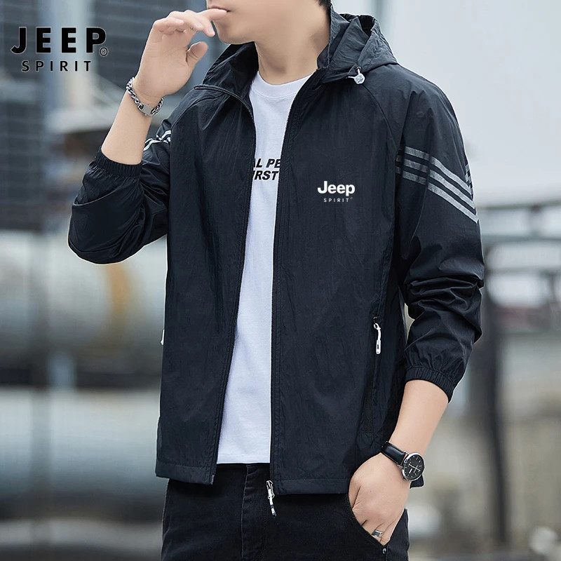 吉普JEEP防晒服男款冰丝夏季upf50+薄防紫外线防晒衣男女同款外套