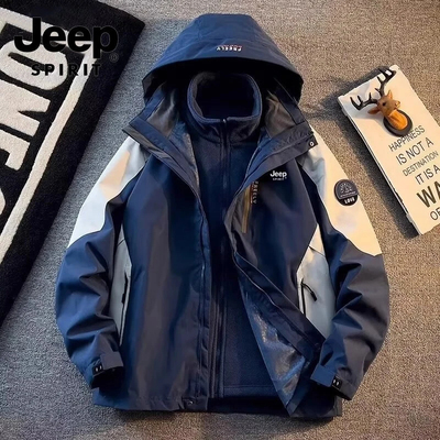 吉普冲锋衣三合一可拆卸