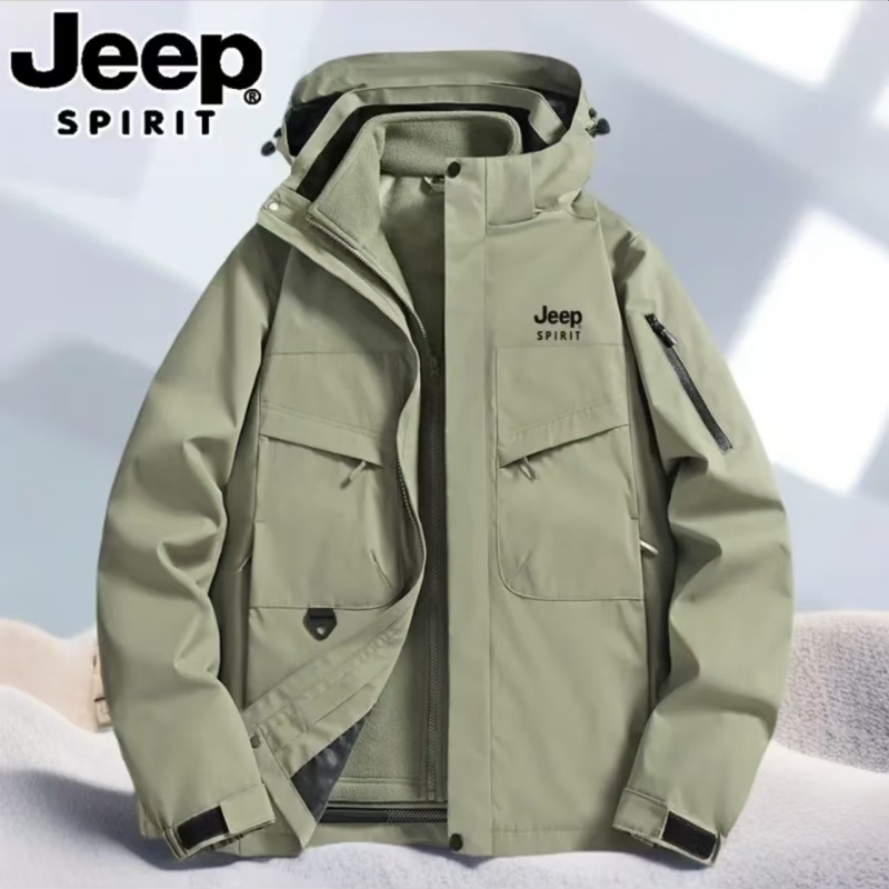 吉普冲锋衣三合一可拆卸