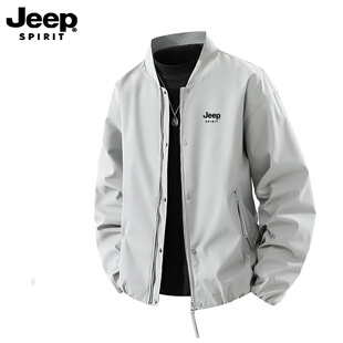 吉普JEEP夹克外套男2025新款春秋冬季加绒加厚保暖休闲百搭立领