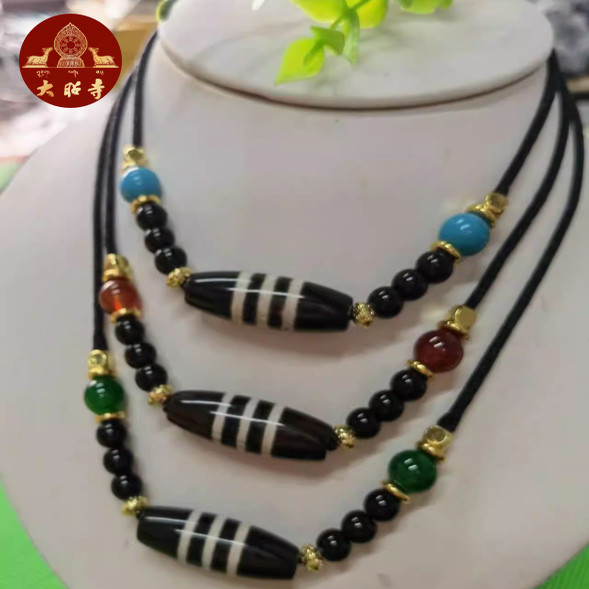 大昭寺玛瑙三线天珠.神妙之珠.一世享通智慧无穷文创产品扎西德勒