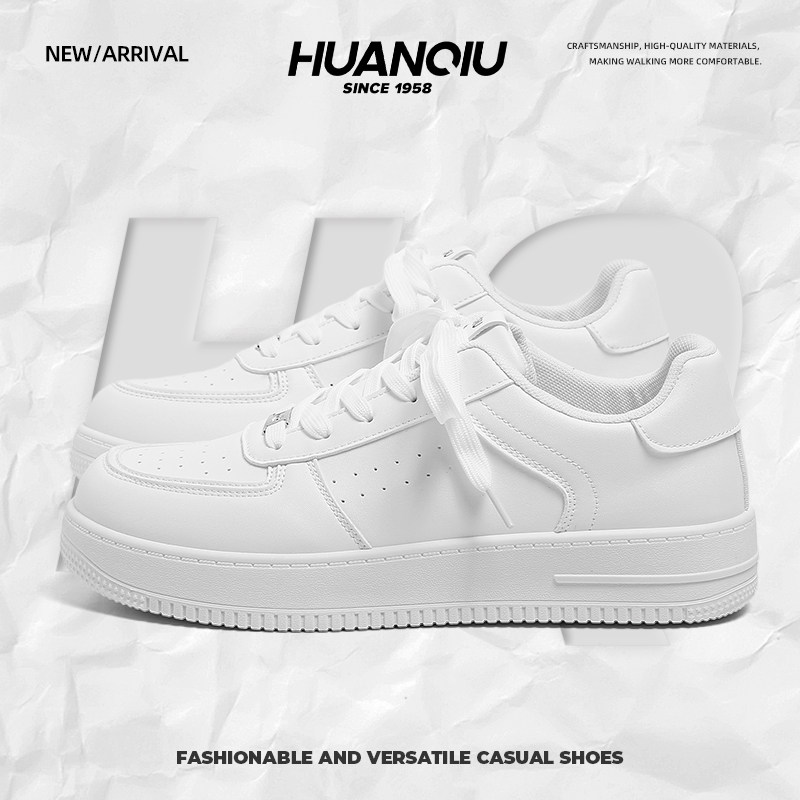 环球2026春季新款男式厚底内增高小白鞋低帮休闲百搭板鞋