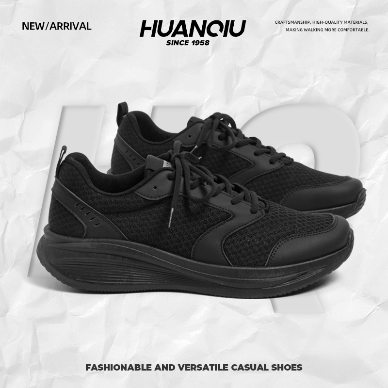 环球运动鞋黑色百搭休闲跑步鞋