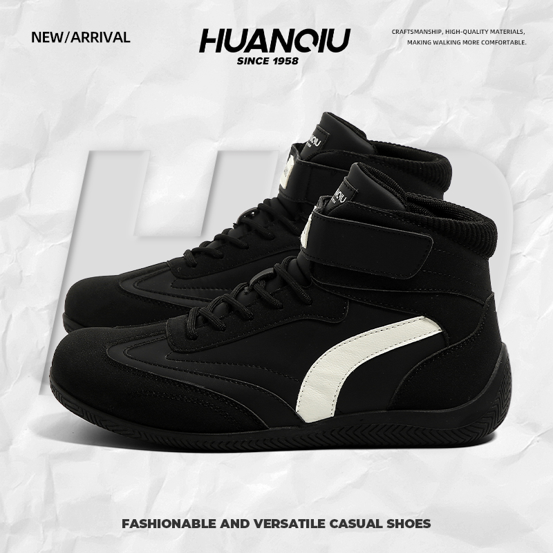 环球黑色高帮鞋男鞋子秋季新款