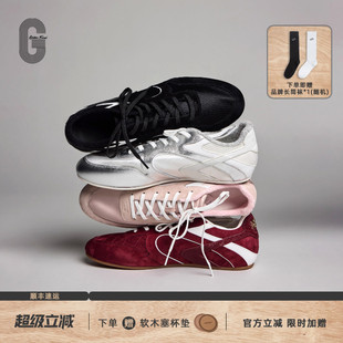 复古芭蕾德训鞋 GLITTER 女麂皮运动休闲鞋 薄底鞋 FOCUS孙乐言同款