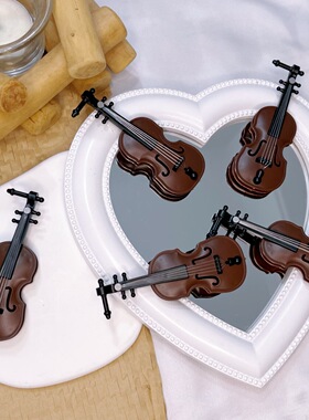 小黑色新款吉他发夹创意迷你小提琴边夹可爱少女减龄头发头饰发饰