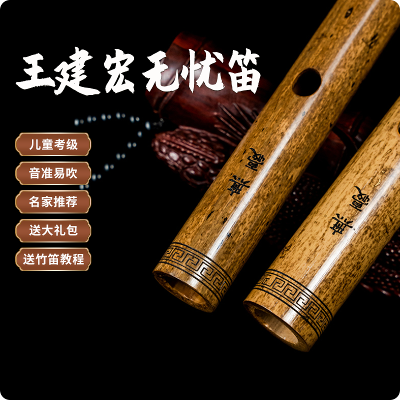 风雅宫无忧笛子古风素笛专业演奏级短笛竹笛王建宏品牌旗舰店乐器
