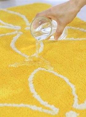 极速家用金黄色门口进门地垫门垫卧室防滑地毯浴室吸水Z脚垫可机