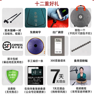 极速 空h灵鼓13寸15音色空鼓无忧鼓手碟鼓初学者专业级打 新品