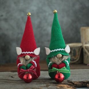 新品Faceless dwarf odoll ornaments holding bells dwarf cute