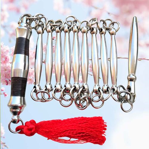新品30c4不锈钢八棱九节鞭多棱鞭武术9节鞭防身鞭表演鞭实战鞭健